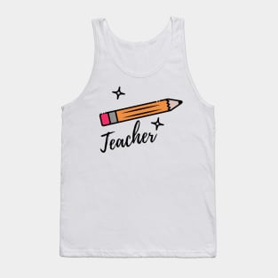 TEACHER RED PENCIL ILLUSTRATION Tank Top